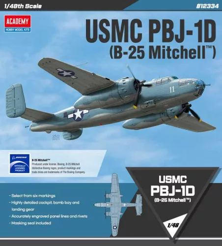 Repülőgép modell 12334 - USMC PBJ-1D (B-25 Mitchell) (1:48)