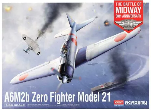 Repülőgép modell 12352 - A6M2b Zero Fighter Modrel 21 "Battle of Midway"  (1:48)