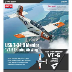   Repülőgép modell 12361 - USN T-34B Mentor "VT-5 Training Air Wing" (1:48)