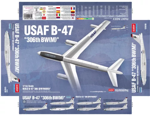 Repülőgép modell 12618 - USAF B-47 (1:144)
