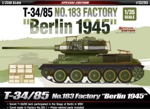 Tank modell 13295 - T-34/85 No.183 Factory "Berlin 1945" (1:35)