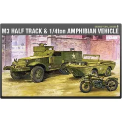 Katonai modell 13408 - M3 U.S HALF TRACK (1:72)
