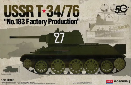 Tank modell 13505 - USSR T-34/76 "No.183 Factory Production" (1:35)