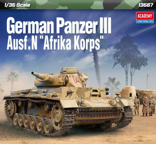 Tank modell 13567 - Panzer III Ausf.N. Afrika Korps (1:35)