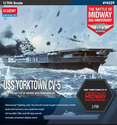 Modell  14229 - USS Yorktown CV-5 "Battle of Midway" (1:700)