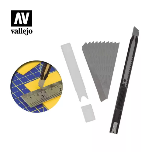 T06011 Tools - Slim Snap-Off Knife & 10 Blades
