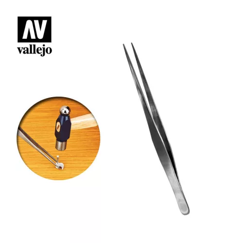 T12008 Tools - Straight Tip Stainless Steel Tweezers