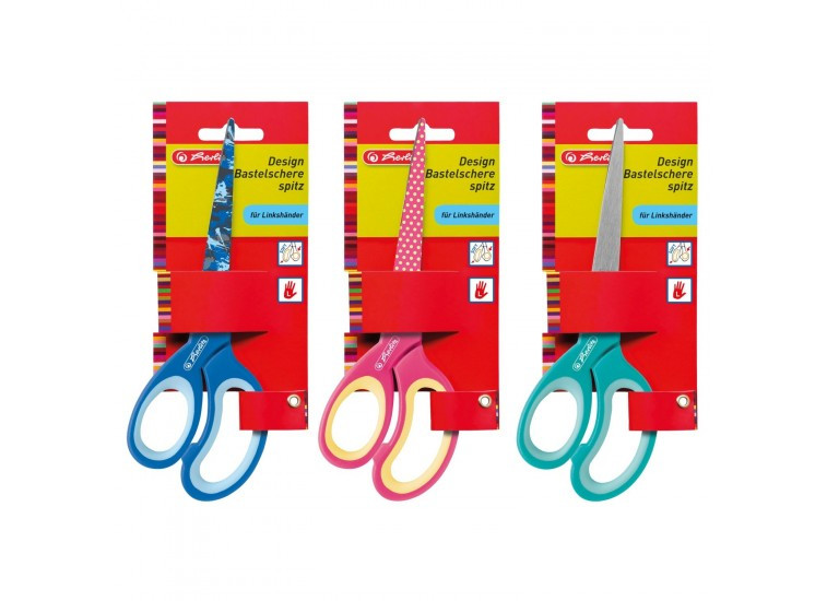 Herlitz Design iskolai olló, hegyes, 17 cm, jobbkezes Herlitz Design iskolai olló, hegyes, 17 cm, jobbkezes