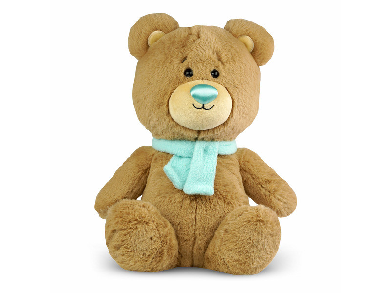 Fényes orrú plüss bézs maci 25 cm