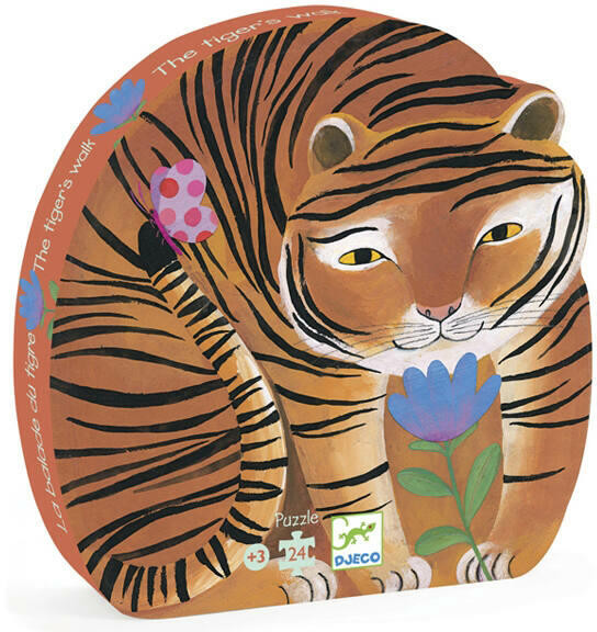Djeco Formadobozos puzzle - A tigris sétája - The tiger's walk