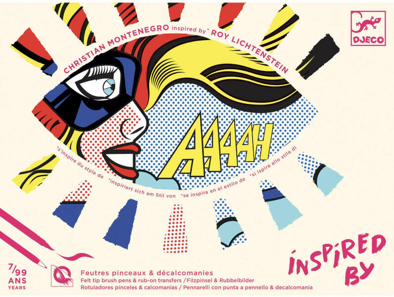 Djeco Művészeti műhely - Szuperhősök - Inspired by Roy Lichtenstein - Superheroes
