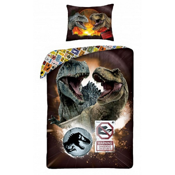 Jurassic World 3 ágyneműhuzat szett 140 x 200 cm - Fight