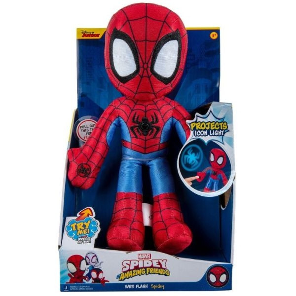 Jazwares Póki és csodálatos barátai: Spidey világító plüssfigura - 23 cm (SNF0127) Jazwares Póki és csodálatos barátai: Spidey világító plüssfigura - 23 cm (SNF0127)